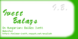 ivett balazs business card
