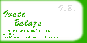 ivett balazs business card